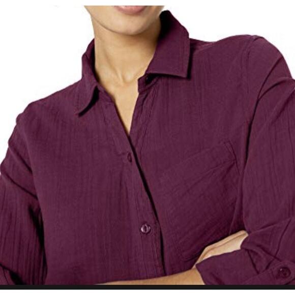 Jag Jeans Women's Adley Long Sleeve Button Up Shirt Size Small Violet NWT - Picture 2 of 4